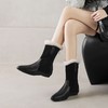 【预售5天】法式尖头舒适运动底内增高真皮真毛舒适中筒靴冬季加绒加厚雪地靴女ZYY&A1050 商品缩略图1
