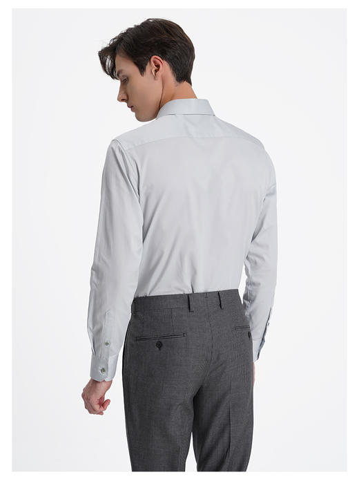 callisto高智系列灰色纯棉长袖衬衫 商品图4
