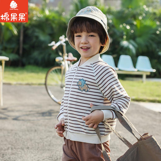 棉果果春季新品商场同款男童条纹针织开衫M112100225117 商品图1