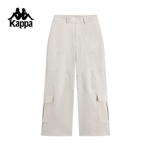 Kappa卡帕背靠背新款防泼水运动长裤女款复古休闲裤子直筒工装裤K0F22AX81 商品图0
