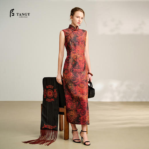 TANGY Collection/2025天意精品春季新品中国风莨绸女士连衣裙 商品图0