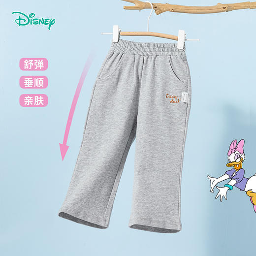 迪士尼2025春秋新款女童阔腿裤儿童百搭休闲长裤纯棉亲肤裤子学生裤ZD1EK004 商品图5