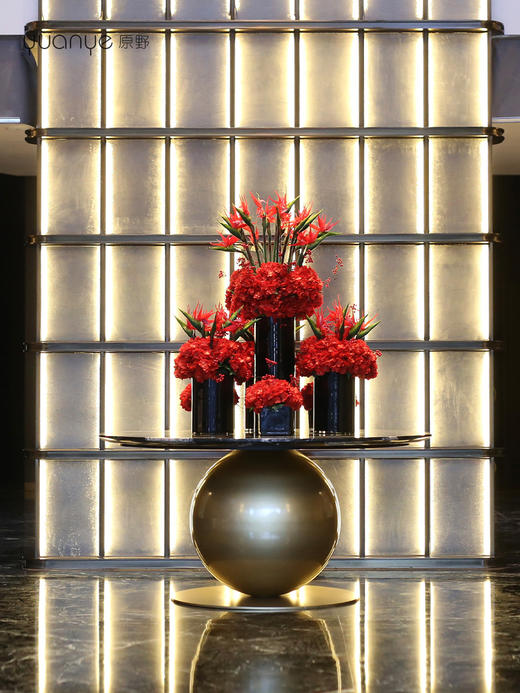 酒店大堂仿真花新年装饰花摆件中庭圆桌大厅别墅售楼商场会所假花 商品图2