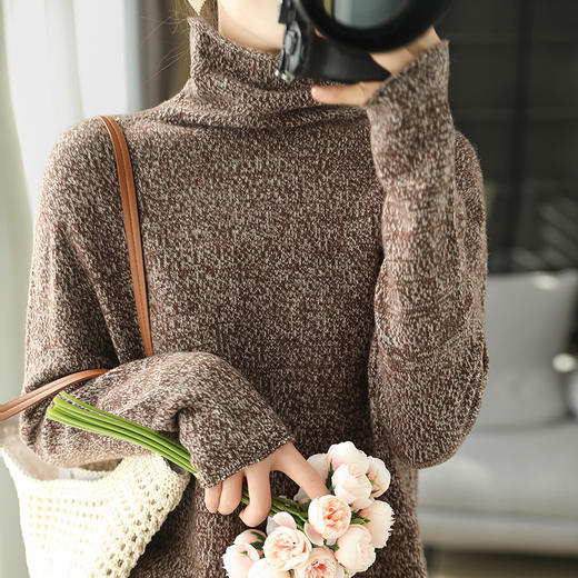 【清河羊毛羊绒】鹿展8921 一线成衣工艺女士高领羊毛衫 100%羊毛（90支美利奴羊毛） 商品图5