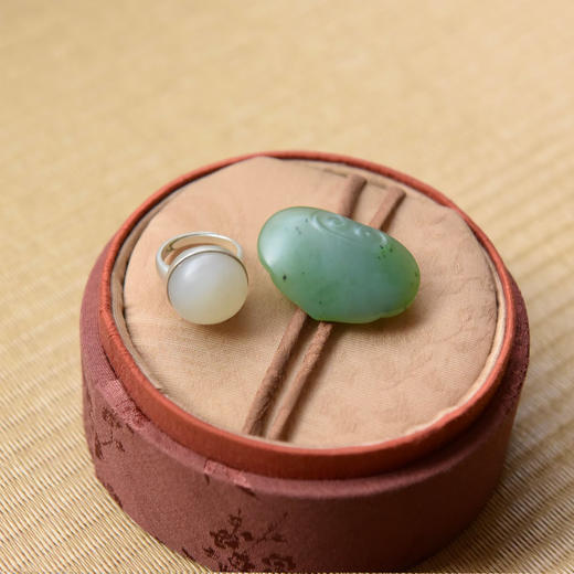 「巳巳如意」玉如意项链&明月戒指套组 商品图1