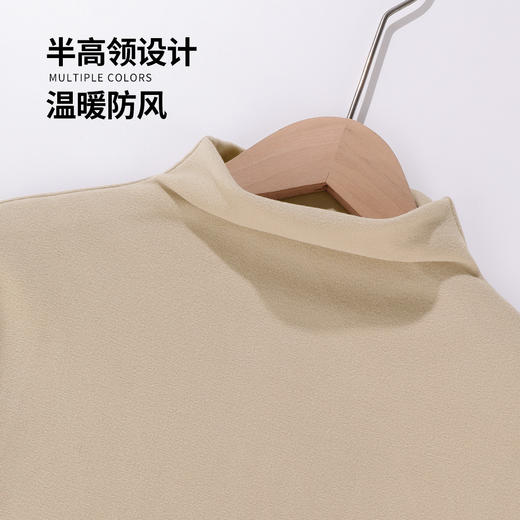 雅黛丽保暖上衣女7A抑菌双面磨毛简约打底衫可外穿秋冬季内搭秋衣 商品图5
