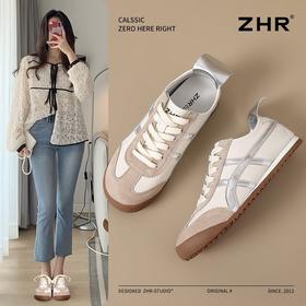 ZHR则则复古情侣德训鞋女春季新款柔软轻便休闲鞋透气舒适板鞋女