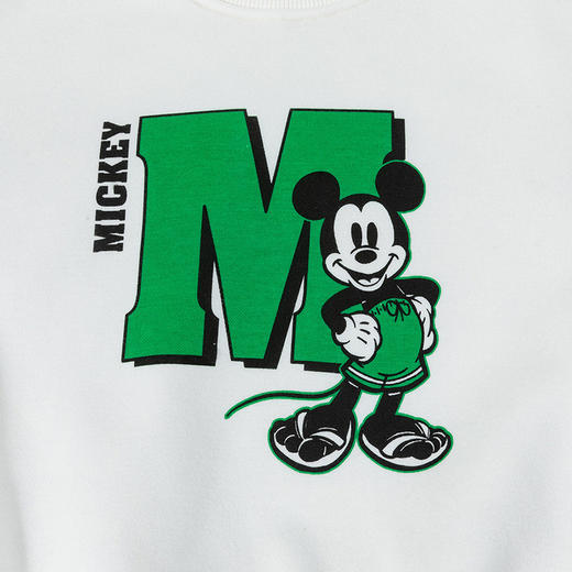 迪士尼童装秋冬季男童米奇卡通印花酷帅卫衣宝宝加绒保暖套头上衣ZD1ES002 商品图6