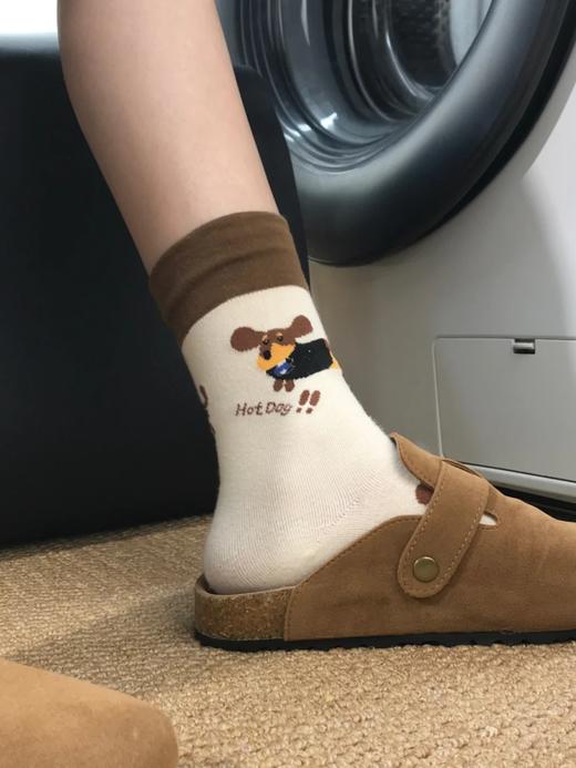 <曾小咸推荐> 美拉德小狗中筒袜  商品图2