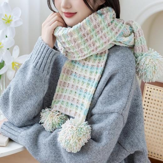 苏苏姐家华夫格围巾手工diy编织钩针毛线团自制围巾材料包冬 商品图3