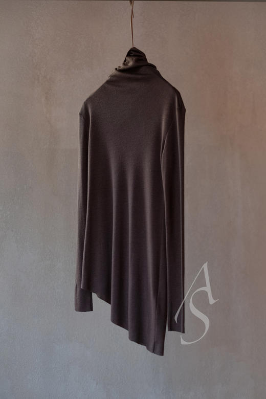 Cortana  深红色/灰茶色GENIE初剪羊毛高领打底衫 商品图13