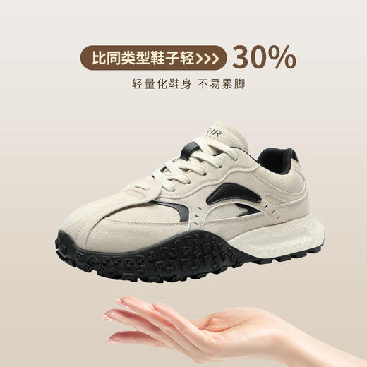 ZHR则则复古德训鞋女春季新款厚底增高运动休闲鞋柔软透气低帮鞋 商品图5