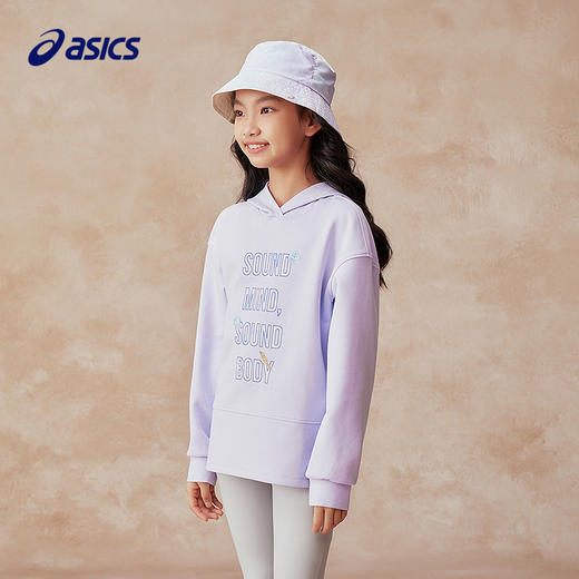 【商场同款】Asics/亚瑟士童装25年春季新品圆领卫衣连帽T恤内搭 商品图1