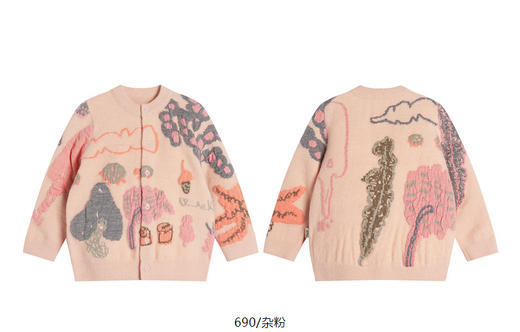 jnby   24年冬款  短款开襟毛衫  YOB311610 商品图13