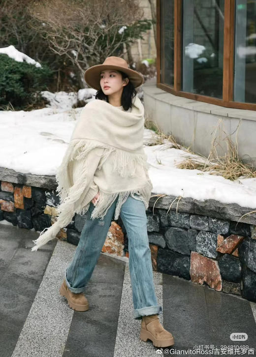 1223-4 高端小众 GR皮毛一体 细腻绒面 超轻厚底 更扎实更稳当雪地靴 商品图7