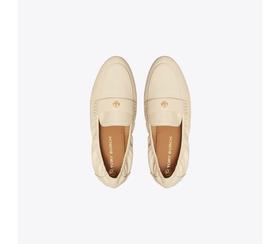 TORY BURCH 乐福鞋女  87269-122 米白色.【鞋底有膜，试穿小心】