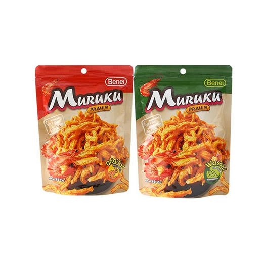 贝内尔鸡蛋虾仁酥芥末味/原味45g 鲜香酥脆原味较清淡芥末味带一丝辛辣 058279/058278 商品图0