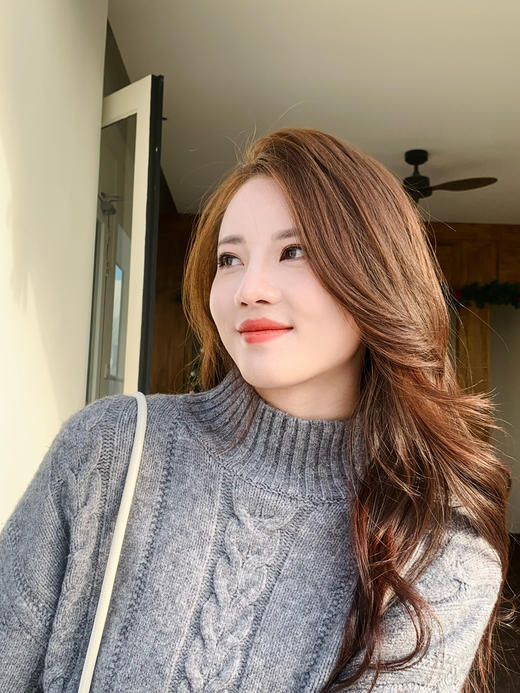 【百图lulu定制】【羊绒绞花毛衣】老钱风 麻花 慵懒风 半高领羊绒毛衣 商品图1