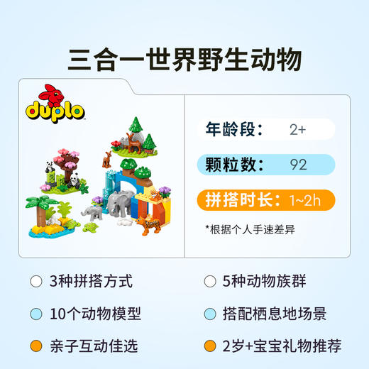 乐高 LEGO 三合一野生动物集合LEGC10446 商品图3