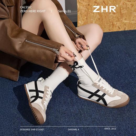 ZHR则则银色复古德训鞋女春季新款软底增高休闲鞋轻便百搭板鞋女 商品图8
