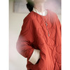 牧衣游原创 小花裥棉棉衣套头衫保暖百搭红色氛围上衣新款 百薇 商品缩略图1