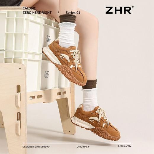ZHR则则复古德训鞋女春季新款厚底增高运动休闲鞋柔软透气低帮鞋 商品图9