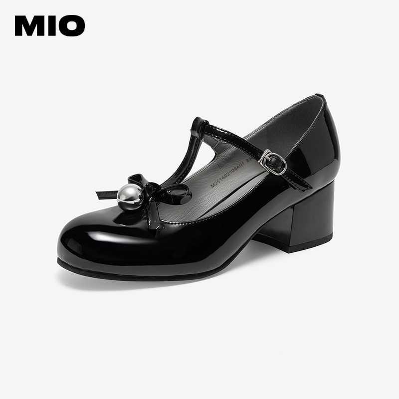 MIO米奥春季新款复古芭比玛丽珍鞋甜美T型带优雅日常休闲女鞋M251462109