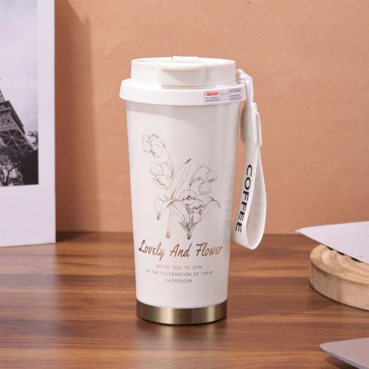 新款铃兰保温杯 密封设计 316不锈钢 吸管带提手 4色可选 商品图1