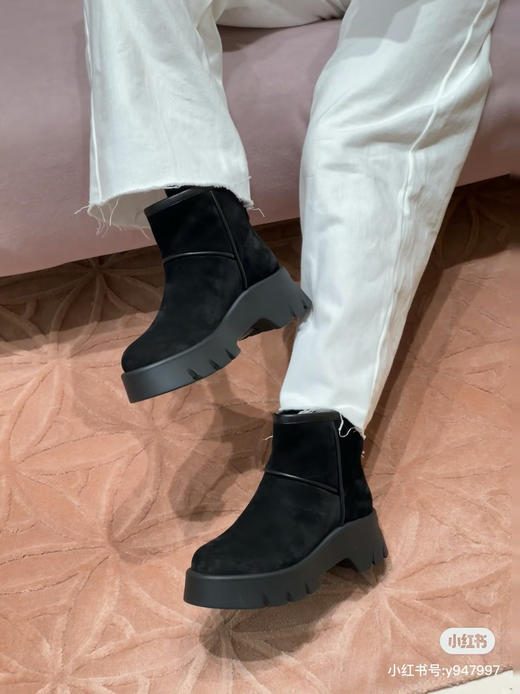 1223-4 高端小众 GR皮毛一体 细腻绒面 超轻厚底 更扎实更稳当雪地靴 商品图3