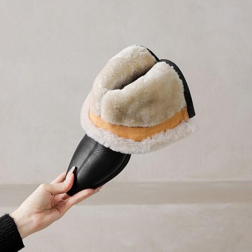 【预售5天】法式尖头舒适运动底内增高真皮真毛舒适中筒靴冬季加绒加厚雪地靴女ZYY&A1050 商品图4