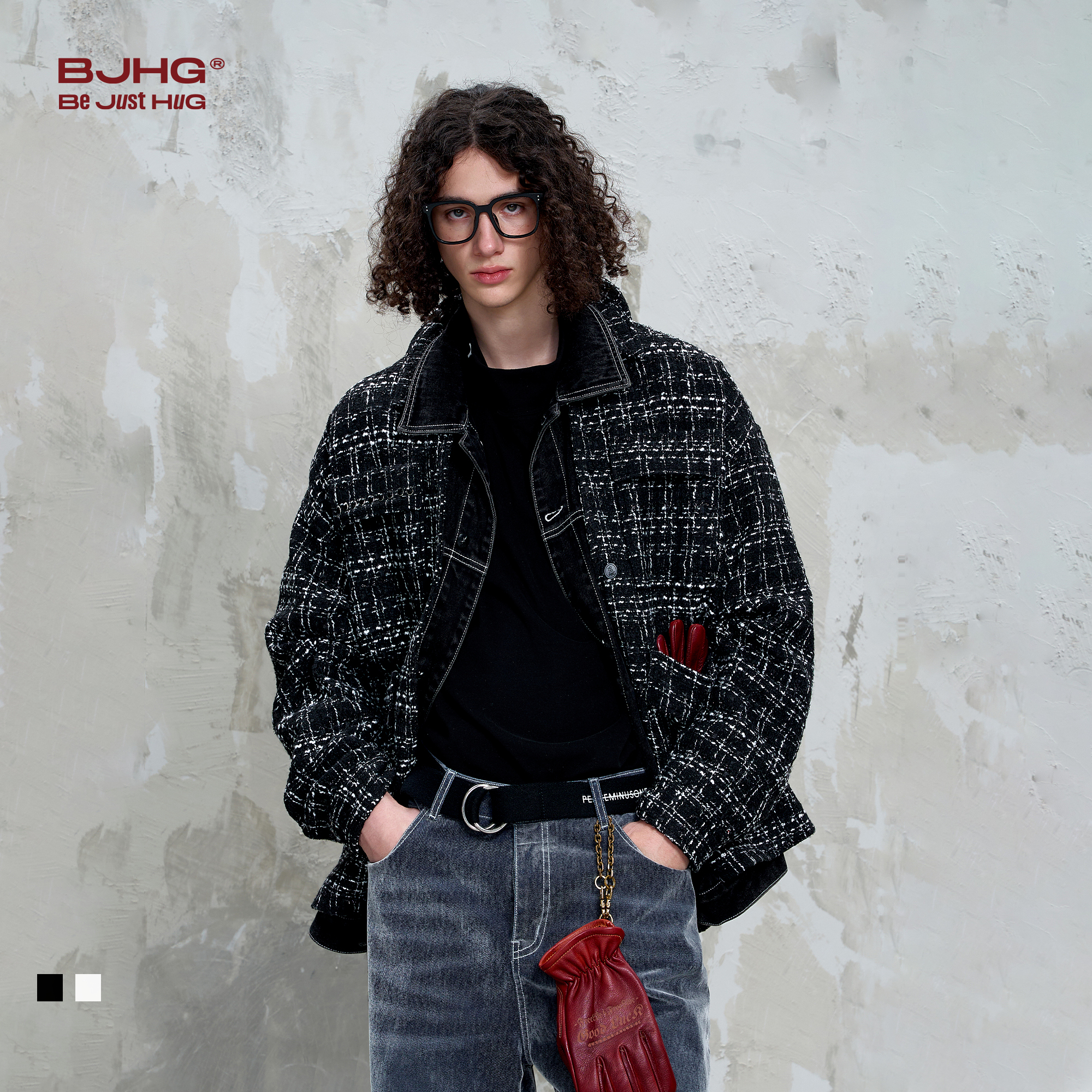 BJHG不计后果小香风夹克外套男春秋款美式休闲宽松痞帅高级感上衣