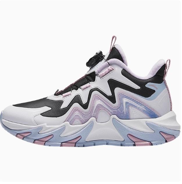 安踏登峰安踏儿童加绒棉鞋2024冬季新款保暖防滑耐磨女大童二棉旋钮鞋322446914N