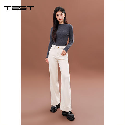 冬上新时尚气质舒适百搭直筒牛仔裤3244062 商品图2