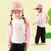 贝贝怡2025春季女童新款T恤时尚粉色插肩袖上衣中大童运动休闲t恤ZB1ES002 商品缩略图2