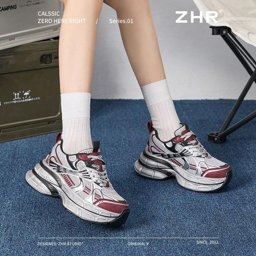 ZHR则则银色厚底老爹鞋女春季新款耐磨轻便运动鞋时尚百搭休闲鞋 商品图7