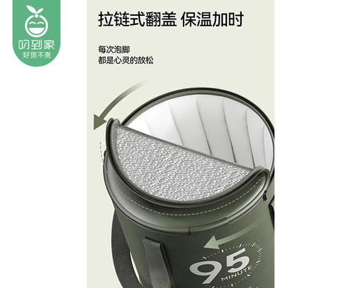 5层锁温可折叠泡脚桶-香槟色（37*32cm/个） 商品图2