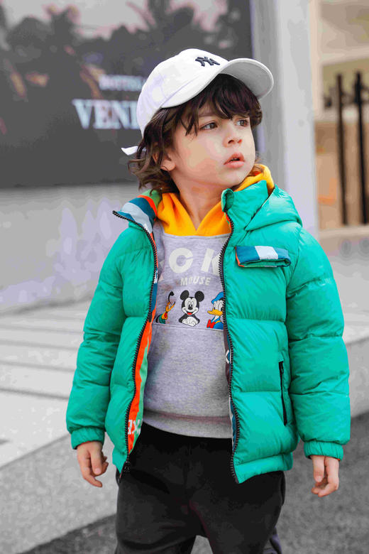 迪士尼潮酷男童冬季厚款棉服224DS0701 商品图0