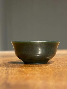 和田碧玉雕墩式杯，顺丰包邮