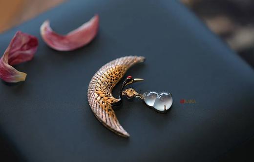 仙禽告瑞 | 葫芦仙鹤胸针 商品图3