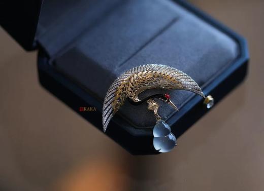 仙禽告瑞 | 葫芦仙鹤胸针 商品图2