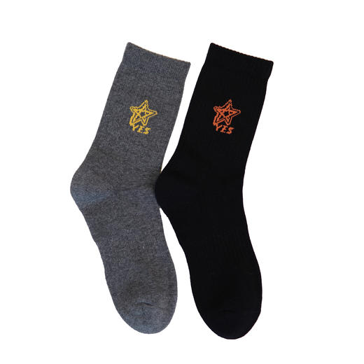 【2双装】女士冬季棉袜半毛圈中长筒袜子休闲袜子女袜【6双6折】【2422701】 商品图0