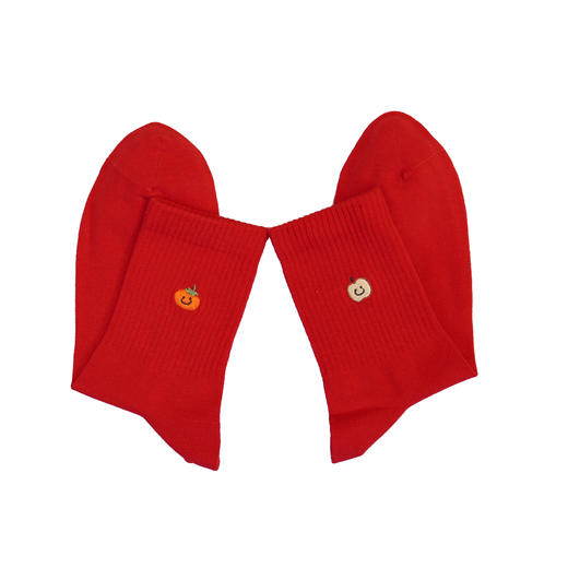 【2双装】男/女AB款鸿运袜新年红袜子男袜本命年女袜休闲袜子中长筒棉袜【6双6折】【2422212/2421212】 商品图2