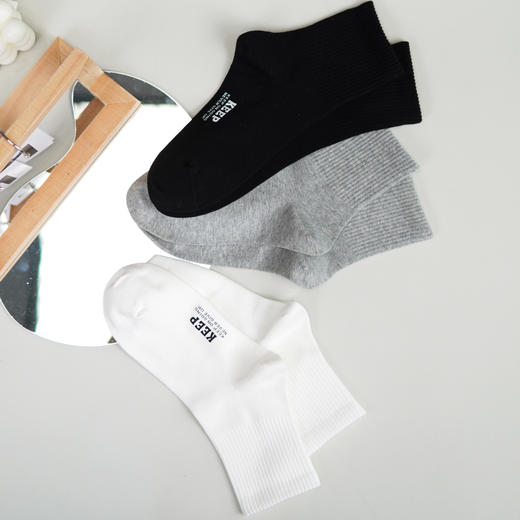 【2双装】女士四季中筒棉袜休闲运动袜女棉袜纯色袜子【6双6折】【2422112】 商品图0