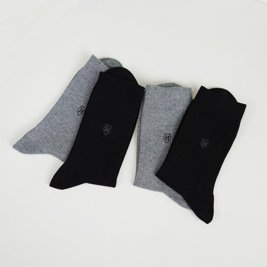 【2双】男士全棉休闲袜中长筒棉袜四季棉袜简约舒适休闲【6双6折】【2421601】 商品图3