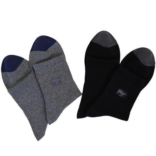 【2双装】男士中长筒棉袜刺绣四季袜子男袜子休闲棉袜【6双6折】【2421102】 商品图3