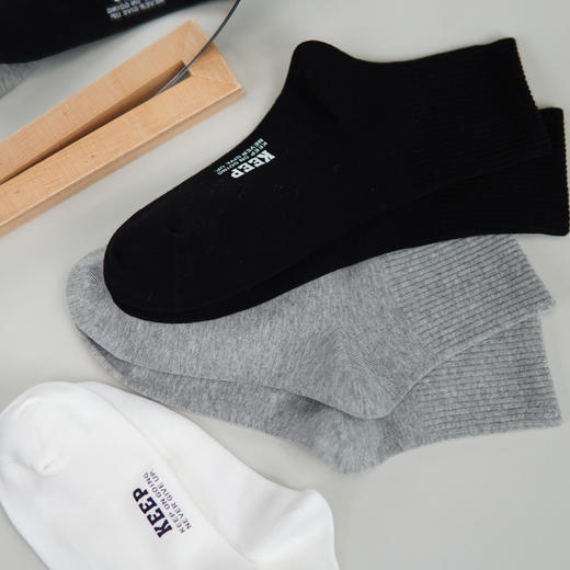 【2双装】女士四季中筒棉袜休闲运动袜女棉袜纯色袜子【6双6折】【2422112】 商品图1