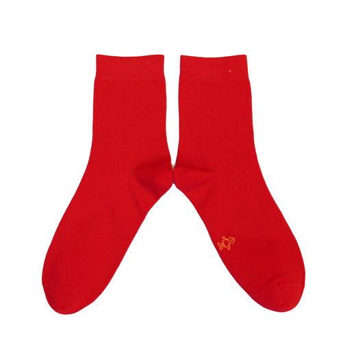 【2双装】【6双6折】男/女红袜子新年红袜子本命年踩小人袜子休闲男袜女袜【2622211/2621211】 商品图2