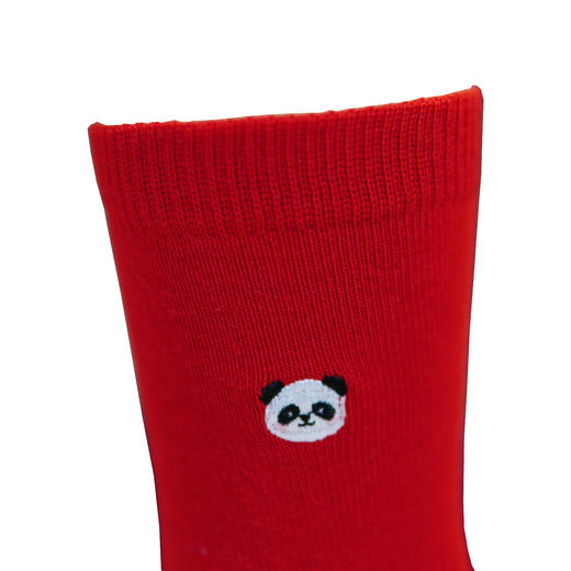 【2双装】儿童新年红袜子熊猫中长筒袜子生日鸿运袜大童袜子【6双6折】【2423209】 商品图3