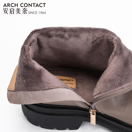 ARCHCONTACT安启美奈圆头厚底加绒女靴【52191】 商品图7