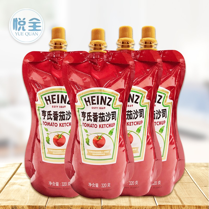 整箱 亨氏番茄酱沙司320g 装披萨汉堡薯条浓缩酱小包装家用酱商用